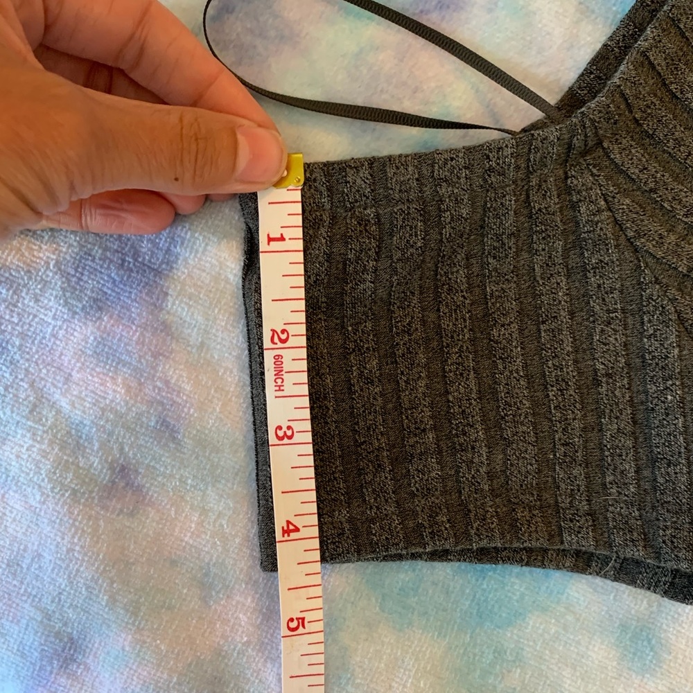 Express Gray Ribbed Dress - Picture 5 of 6